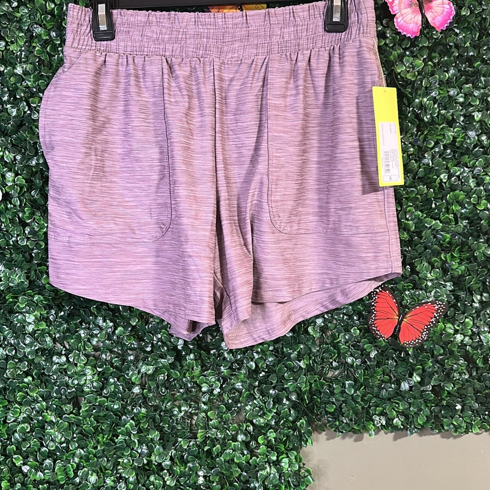 All in Motion Purple Athletic Shorts Lightweight Elastic Waist